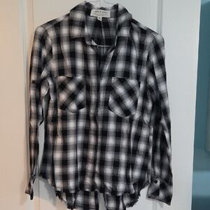 Cloth & Stone Monochrome Plaid Shirt
